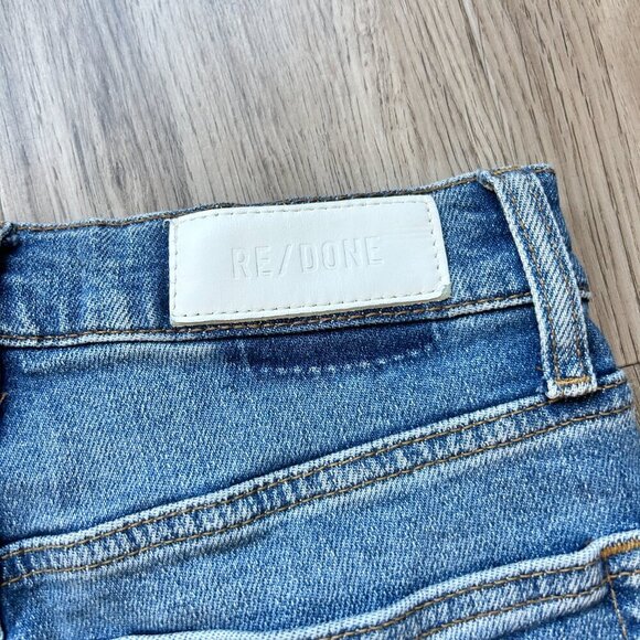 Re/Done Originals 70s Stove Pipe Denim Jeans in Dusted Blue Size 25 LIKE NEW - Picture 11 of 11